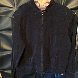 Todd Snyder New York MERINO FULL ZIP SWEATER IN NAVY Mint Condition